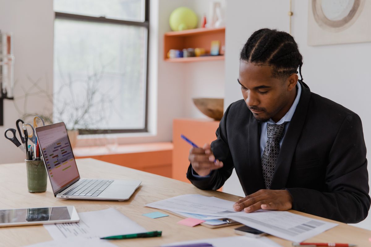 HR administrator reviewing workforce records